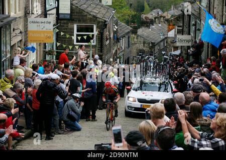 tour de yorkshire a haworth Foto Stock