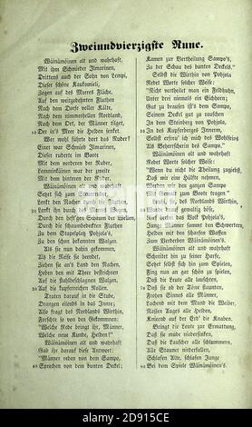 Kalewala, das National-Epos der Finnen - 244. Foto Stock