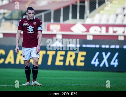Andrea Belotti del Torino FC durante la Serie A 2020/21 partita tra Torino FC vs SS Lazio allo stadio Olimpico Grande Torino, Torino, Italia su No C. Foto Stock