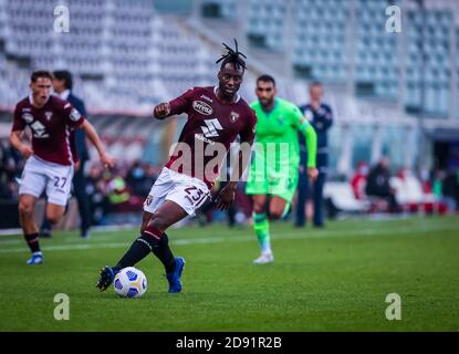 Soaliho Meite del Torino FC durante la Serie A 2020/21 partita tra Torino FC vs SS Lazio allo stadio Olimpico Grande Torino, Torino, Italia su No C. Foto Stock