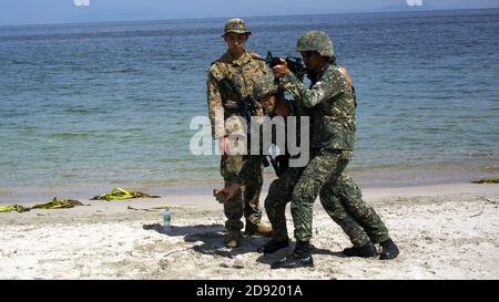 KAMANDAG 2017 Lima Co conduce la formazione con le Filippine Marines - immagine 17 di 18. Foto Stock