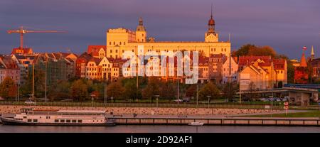 Panorama della parte storica di Szczecin in Polonia Foto Stock