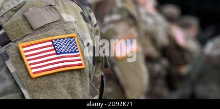 Veterans Day. SOLDATO USA. Esercito DEGLI STATI UNITI. Le forze armate degli Stati Uniti. Militare americana Foto Stock