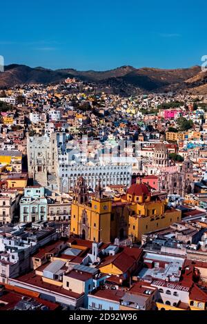 Il Centro storico Patrimonio Mondiale dell'UNESCO a Guanajuato, Messico Foto Stock