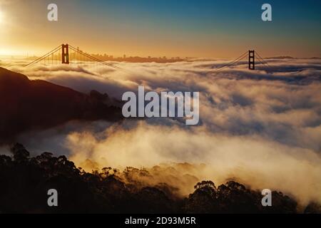 Golden Gate Bridge di San Francisco, Stati Uniti d'America Foto Stock