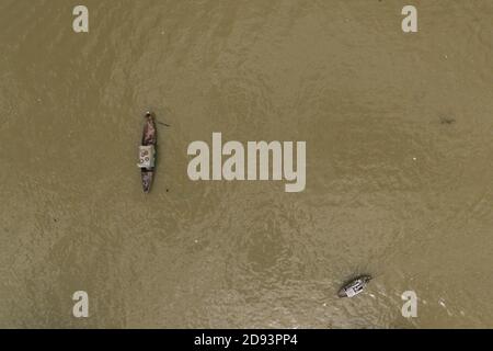 CAN Tho quarta città più grande del Vietnam, la città più grande del delta del fiume Mekong in Asia vista aerea drone foto Foto Stock