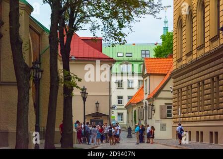 Edifici nella città vecchia, riga, Lettonia Foto Stock