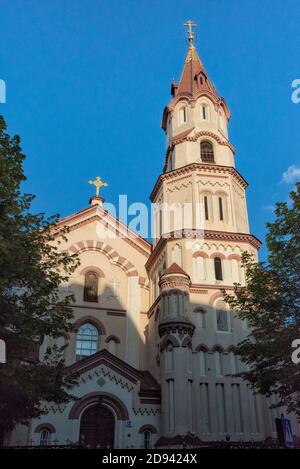 La Chiesa ortodossa russa di San Nicola, Vilnius, Lituania Foto Stock