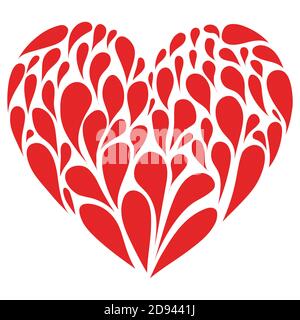 Elementi vettoriali stilizzati del cuore. San Valentino Illustrazione Vettoriale