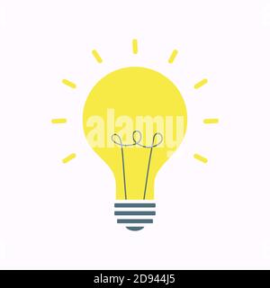 Idea innovativa icona moderna ed elegante con lampadina. Illustrazione Vettoriale