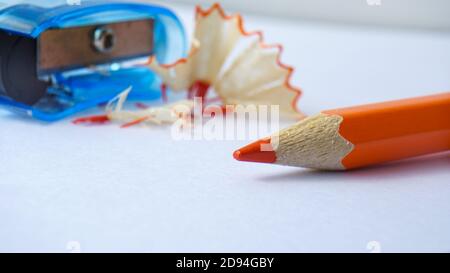 Close up di matite colorate Foto Stock