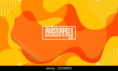 Sfondo a onda piatta astratta e design della brochure Illustrazione Vettoriale