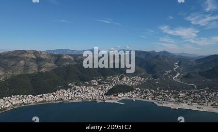 Antenna Lansdcape, Landmark, Seape, Costa di Igoumenitsa Grecia, Epiro, THESPROTIA, Foto Stock