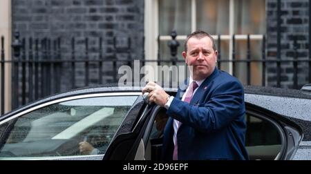 Londra, Regno Unito. 03 Nov 2020. Mark Spencer, Chief Whip arriva a un meeting del gabinetto alla FCO di Londra. Credit: Ian Davidson/Alamy Live News Foto Stock