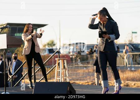 PHEONIX, ARIZONA, USA - 28 Ottobre 2020 - Kamala Harris all'evento GOTV con Alicia Keys - Phoenix, AZ, USA - Foto: Geopix/Lawrence Jackson/Biden f Foto Stock