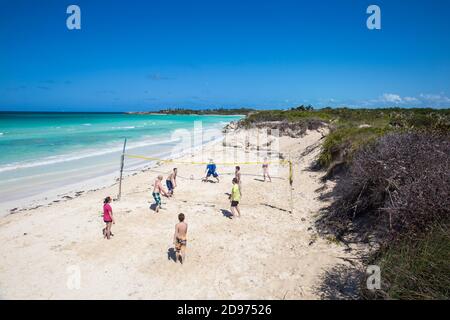 Cuba, Jardines del Rey, Cayo Coco, Playa Larga Foto Stock