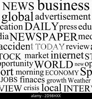 Modello senza cuciture per giornali. Illustrazione vettoriale Illustrazione Vettoriale