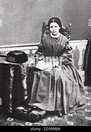ANNIE BESANT (1847-1933) socialista inglese, oratrice, educatore, attivista per i diritti delle donne nel 1863. Foto Stock