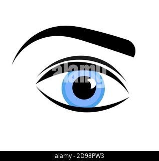 Occhio donna blu. Illustrazione vettoriale Illustrazione Vettoriale