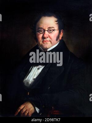 Franz Schubert. Ritratto del compositore austriaco Franz Peter Schubert (1797-1828) di Bartolomeo Josef Veillevoye Foto Stock