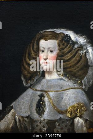 Mariana d'Austria 1656 Diego Velázquez, (1599-1660), 17 ° secolo Spagna spagnolo, Foto Stock