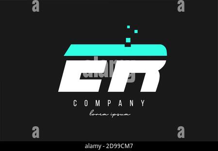 combinazione di logo con lettera alfabetica in blu e bianco. Design creativo delle icone per le aziende Illustrazione Vettoriale