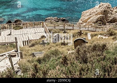 Blue Coast al Popeye Village a Malta Foto Stock