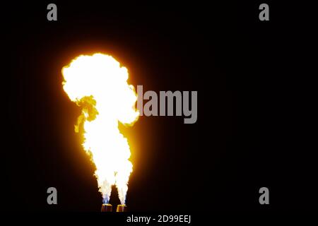 giallo arancio gondola fiamma Foto Stock