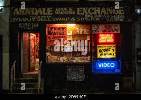 Arndale Book and Magazine Exchange, Shudehill, Manchester Foto Stock