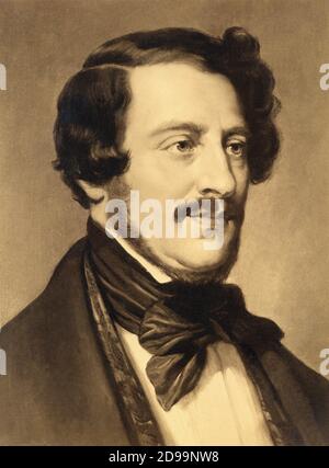 Il compositore italiano GAETANO DONIZETTI ( Bergamo 1797 - 1848 ) - MUSICA LIRICA - CLASSICA - classica - musicista - COMPOSITORE - ritratto - baffi - baffi - barba - barba - cravatta - cravatta - colletto - romanticismo --- Archivio GBB Foto Stock