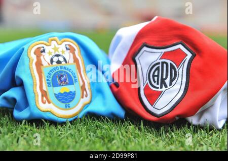 River Plate de Argentina llega a Lima para enfrentar A. Binacional FC por la CONMEBOL Libertadores Foto Stock