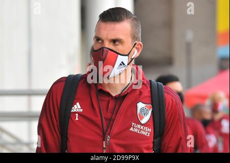 River Plate de Argentina llega a Lima para enfrentar A. Binacional FC por la CONMEBOL Libertadores Foto Stock