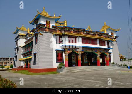 India Bodh Gaya - complesso di templi del monastero cambogiano edificio principale Foto Stock