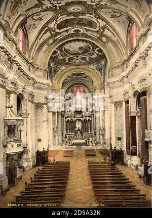 1895 ca. , VENEZIA , ITALIA: Enterior of CHIESA DEI GESUITI . Photochrom print colors a cura di Detroit Publishing Co. - CHIESA CATTOLICA - CHIESA - VENEZIA - VENETO - ITALIA - FOTO STORICHE - STORIA - GEOGRAFIA - GEOGRAFIA - ARCHITETTURA - ARCHITETTURA - - WORLD - ITALIANO - ARTE - ARTI Visive - PITTURA - PITTORI - M - 800 - VENETO - Jesuiti - Gesuati ---- Archivio GBB Foto Stock