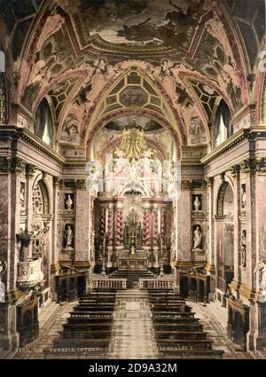 1895 ca. , VENEZIA , ITALIA : Enterior della CHIESA DEGLI SCALZI . Photochrom print colors a cura di Detroit Publishing Co. - CHIESA CATTOLICA - CHIESA - VENEZIA - VENETO - ITALIA - FOTO STORICHE - STORIA - GEOGRAFIA - GEOGRAFIA - ARCHITETTURA - ARCHITETTURA - - WORLD - ITALIANO - ARTE - ARTI Visive - PITTURA - PITTORI - M - 800 - VENETO - Jesuiti - Gesuati ---- Archivio GBB Foto Stock