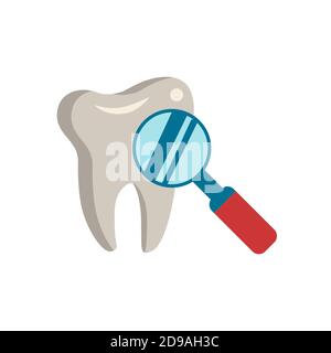 Icona esame dentale. Elemento semplice della raccolta di odontoiatria. Creative Dental Examination icona per web design, modelli, infografiche e altro ancora Illustrazione Vettoriale