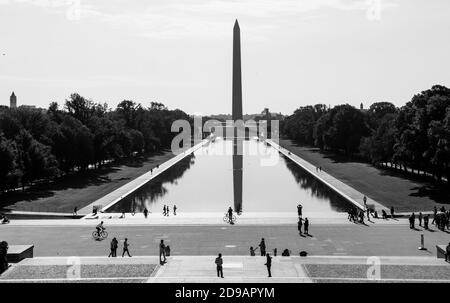 Washington, D.C. Cityscapes and City views WASHINGTON - George Washington Monument fotografato dal Lincoln Memorial il 2017-06-04 . Foto Stock