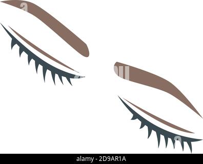 Icona occhi chiusi. Icona vettoriale isometrica degli occhi chiusi per il web design isolato su sfondo bianco Illustrazione Vettoriale