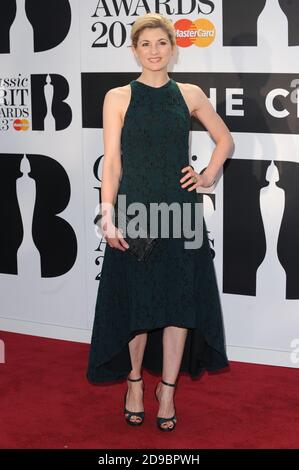 Jodie Whittaker partecipa ai Classic BRIT Awards alla Royal Albert Hall di Londra. 2 ottobre 2013 © Paul Treadway Foto Stock