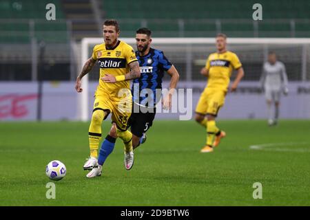 Torino, Italia. 31 novembre 2020. Juraj Kucka di Parma Calcio durante la Serie A partita tra FC Internazionale e Parma Calcio. Foto Stock