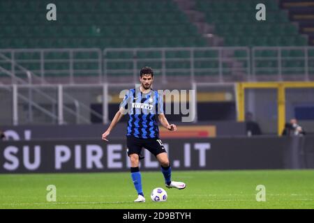 Torino, Italia. 31 novembre 2020. Andrea Ranocchia del FC Internazionale durante la Serie A match tra FC Internazionale e Parma Calcio. Foto Stock