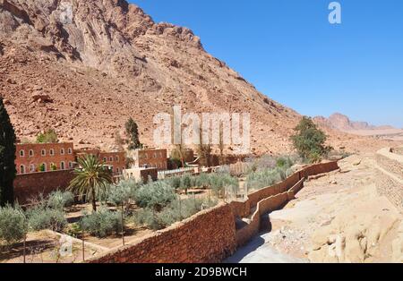 Sacro Monastero del Dio-trodden Monte Sinai. Monastero di Santa Caterina nella penisola del Sinai, Egitto. Foto Stock