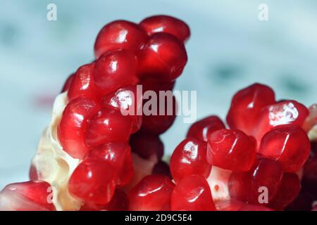Grazioso closeup di melograno di grano rosso per buon gustoso Foto Stock