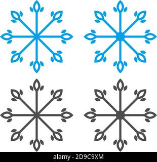 Ornamenti di Natale a forma di icona fiocchi di neve illustrazione Illustrazione Vettoriale