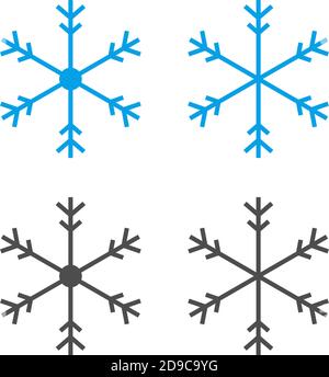 Ornamenti di Natale a forma di icona fiocchi di neve illustrazione Illustrazione Vettoriale