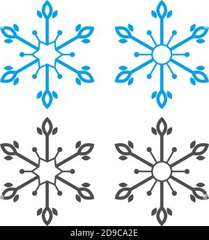 Ornamenti di Natale a forma di icona fiocchi di neve illustrazione Illustrazione Vettoriale