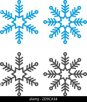 Ornamenti di Natale a forma di icona fiocchi di neve illustrazione Illustrazione Vettoriale