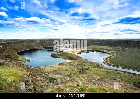 Dry Falls, Washington-USA Foto Stock