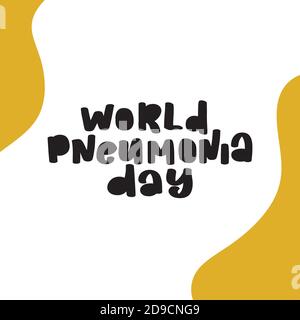 Giornata mondiale della polmonite illustrazione vettoriale di un Banner o Poster Illustrazione Vettoriale