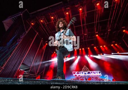 Madrid, Spagna. 12 luglio 2019: Andrew Stockdale di Wolfmother si esibisce al MadCool Festival di Madrid, Spagna. 12 luglio 2019. Credito: Oscar Gil/Alfa IMA Foto Stock